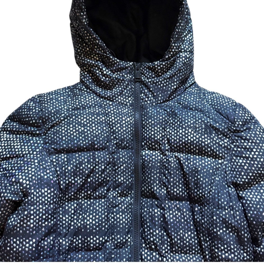The North Face Black Donegal Print Gotham Goose Down Coat Sz S Black Digital - Picture 4 of 10